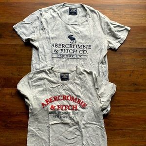 Abercrombie men’s 2 short sleeve grey shirts